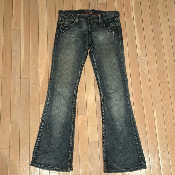 BUNDLE - Two Size 7 Amethyst & Silver Y2K Low Rise & Flared Jeans - Picture 2 of 15